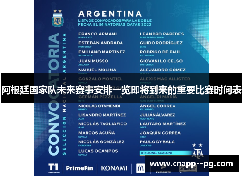 阿根廷国家队未来赛事安排一览即将到来的重要比赛时间表